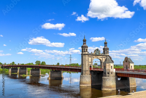 Queen Louise Bridge. Neman River. Sovetsk, Kaliningrad region photo
