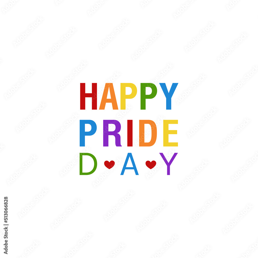 LGBT LGBTQ+ Pride Hearts and Slogans Social Media Post Template. Love is Love, Be Proud, Be Yourself. Hearts in LGBT Flag Colours. Vector Design Element for LGBT Pride Social Post, Square Banner, Logo