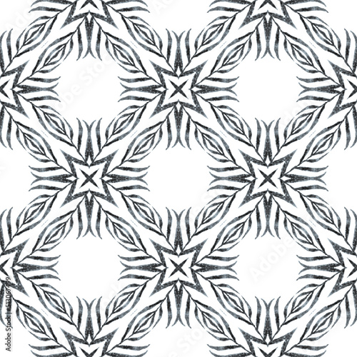 Organic tile. Black and white neat boho chic