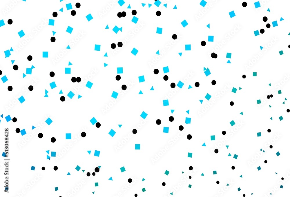 Light Blue, Green vector background with triangles, circles, cubes. Light Blue, Green vector background with triangles, circles, cubes.
