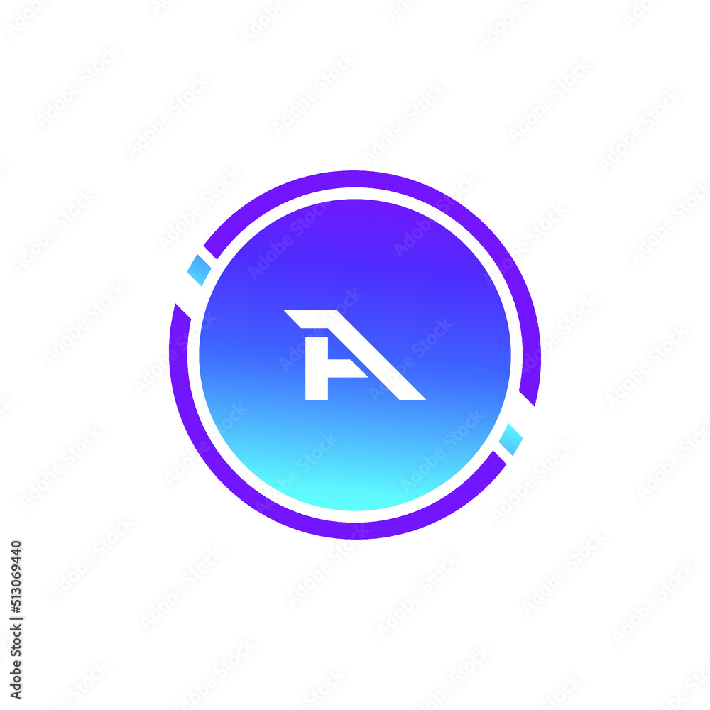 Creative Letter A logo design with point or dot symbol Creative Letter A logo design with point or dot symbol