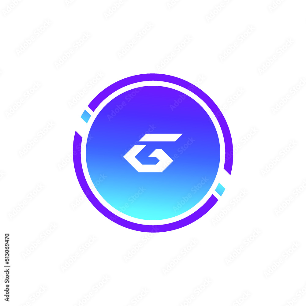 Creative Letter G logo design with point or dot symbol Creative Letter G logo design with point or dot symbol