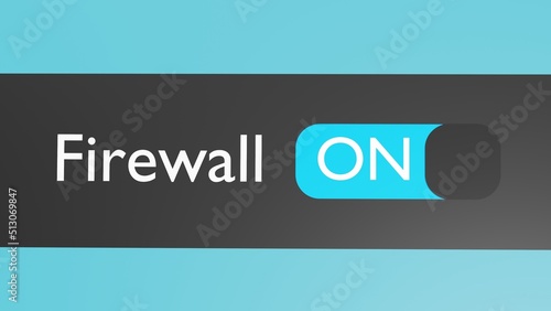 Turn on Firewall button, slider. Local network connection. Block unauthorized access.	 photo