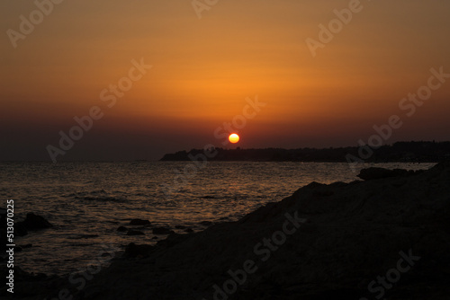 Sunset over the sea