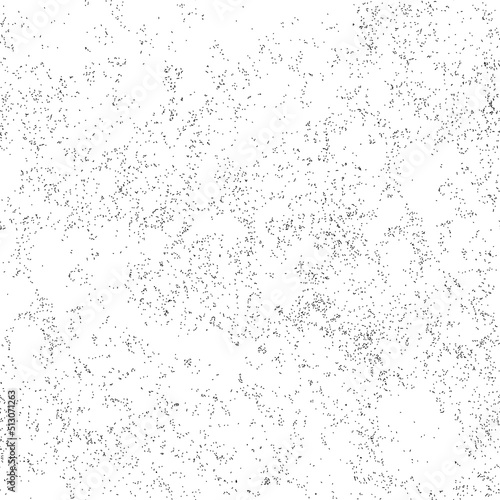 Black and white abstract texture of small villi, sticks, dots and a circle. Seamless monochrome pattern.