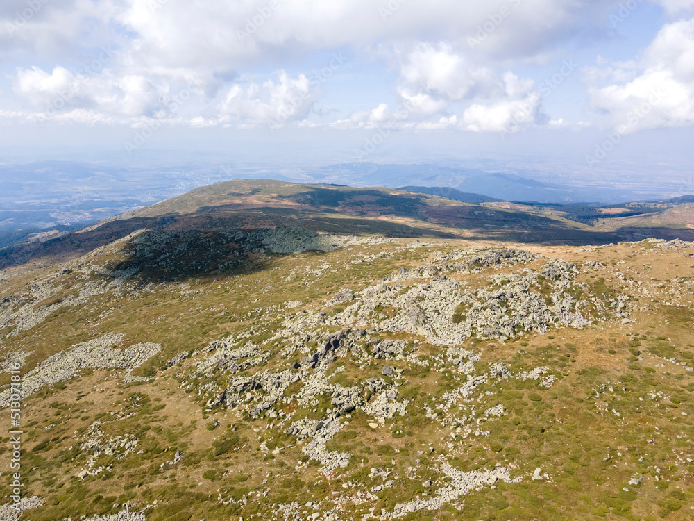 Aerial view of Vitosha Mountain, Bulgaria