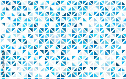 Light BLUE vector seamless texture in triangular style.