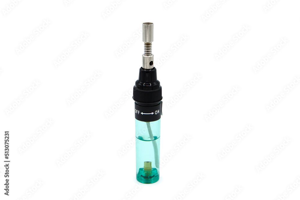 Gas heated soldering iron isolated on a white background. Gas heated soldering iron isolated on a white background.