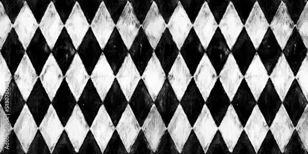 Photo & Art Print Seamless painted diamond harlequin black and white artistic acrylic paint texture background, Unleashed Design photo-art-print-seamless-painted-diamond-harlequin-black-and-white-artistic-acrylic-paint-texture-background-unleashed-design