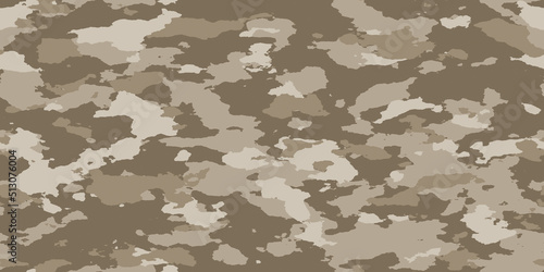 Принти на полотні Seamless rough textured military, hunting, paintball camouflage pattern in a light brown and khaki beige palette