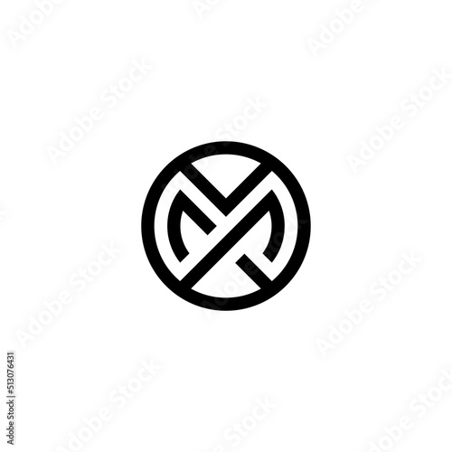 m x mx xm initial logo design vector template photo