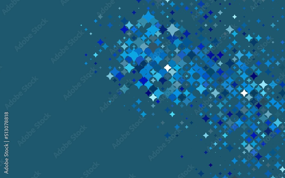 Light BLUE vector template with sky stars. Light BLUE vector template with sky stars.