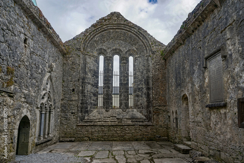 Kilfenora, Co. Clare, Ireland: The chancel of Kilfenora Cathedral, also called Saint Fachtnan’s Cathedral.