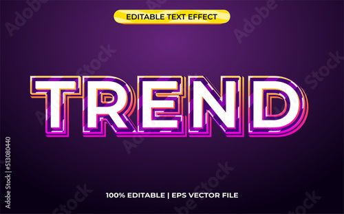 trend 3d text effect with neon theme. colorful typography template for modern tittle