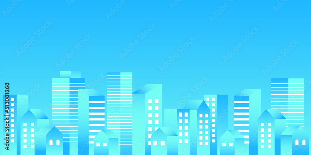 背景素材_シンプルなビル街_グラデーション 背景素材_シンプルなビル街_グラデーション