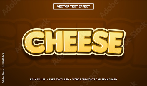 Cheese Editable Vector Text Effect