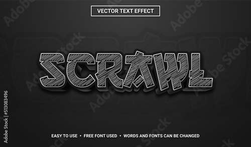 Scrawl Editable Vector Text Effect