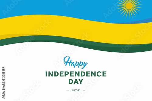 Rwanda Independence Day. Vector Illustration. The illustration is suitable for banners, flyers, stickers, cards, etc.