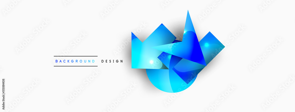 Dynamic composition, shiny geometric shapes abstract background. Trendy techno business template for wallpaper, banner, background or landing Dynamic composition, shiny geometric shapes abstract background. Trendy techno business template for wallpaper, banner, background or landing