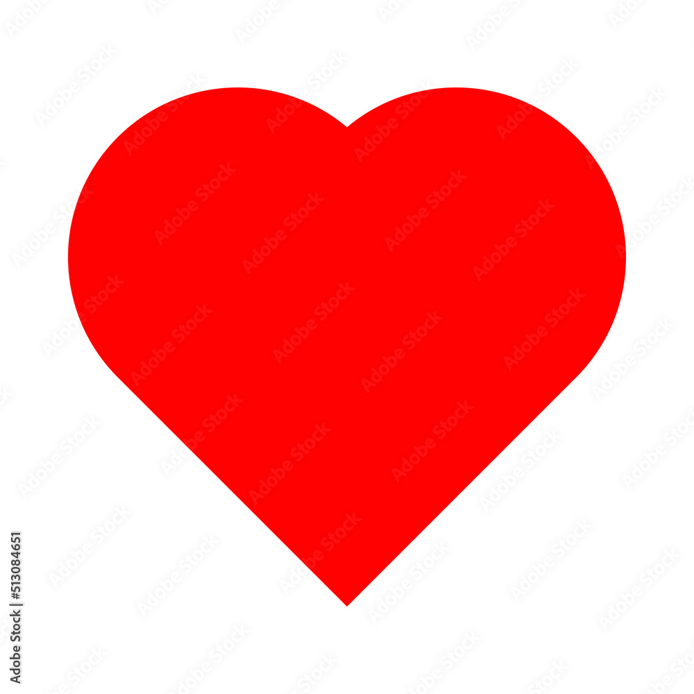 red heart isolated on white | heart symbol of love