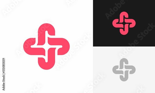 medical cross logo design vector