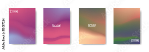 Set of abstract background with beautiful gradation color, colorful background for poster flyer banner backdrop.vertical banner.cool fluid background vector illustration