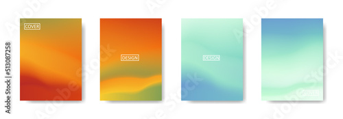 Set of abstract background with beautiful gradation color, colorful background for poster flyer banner backdrop.vertical banner.cool fluid background vector illustration