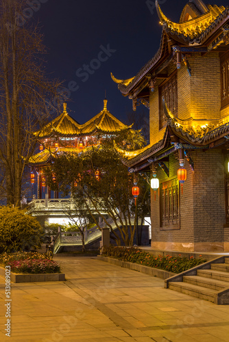 chinese new year and traditional building in Chengdu © 哲 樊
