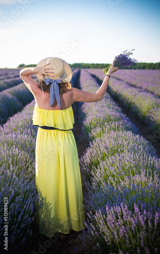 woman in lavender field photo