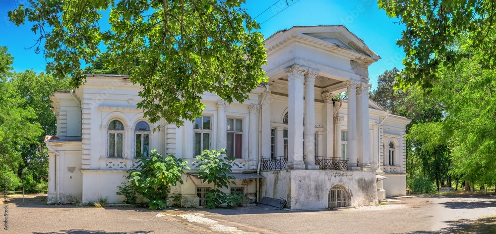 The ancient buildings of the Chkalov sanatorium in Odessa, Ukraine