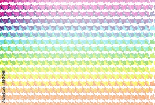 Light Multicolor, Rainbow vector pattern with bubble shapes.
