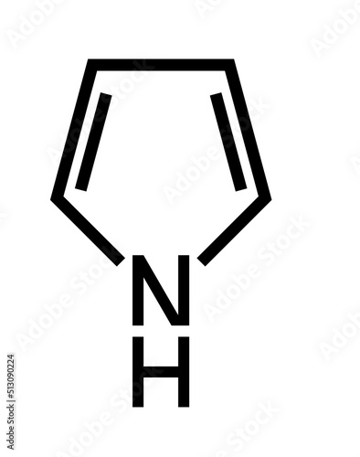 Pyrrole Chemical Compound Flat Icon