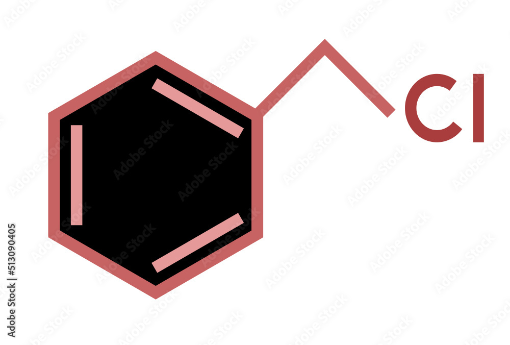 Benzyl Chloride Chemical Compound Flat Icon Benzyl Chloride Chemical Compound Flat Icon