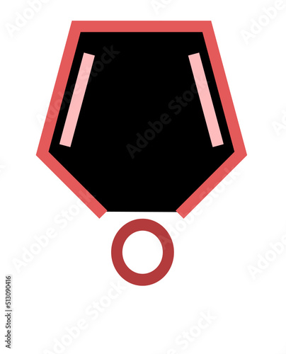 Furan Chemical Compound Flat Icon photo