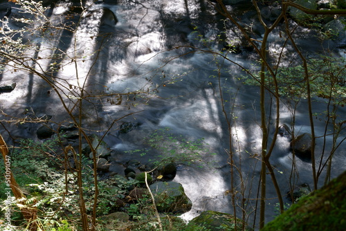 Fototapeta Naklejka Na Ścianę i Meble -  山の中の渓谷の流れ