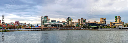 panoramic view of the Miass River in the city center