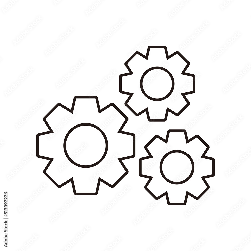 gear icon vector illustration sign