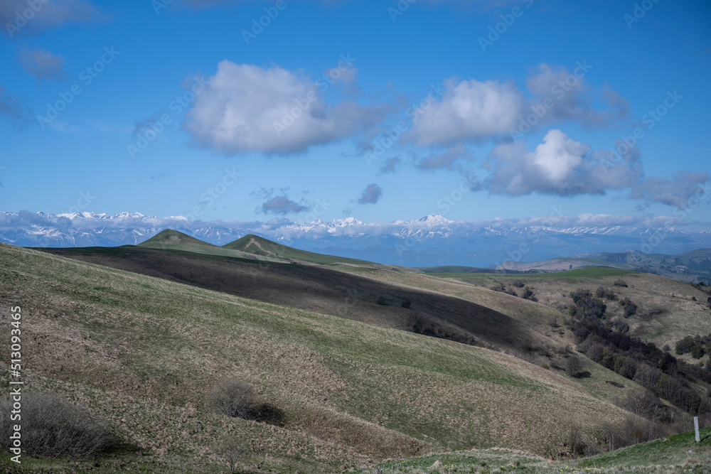 The mountains of the North Caucasus in Russia in spring