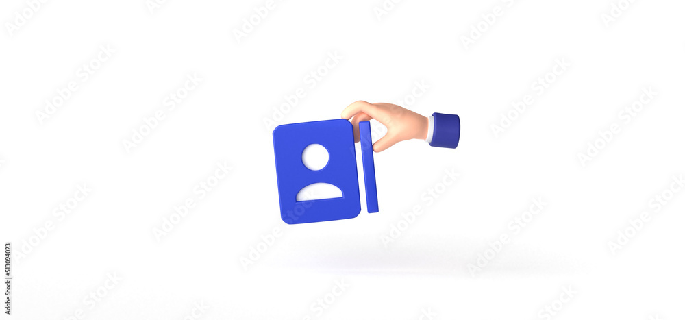 Contact book, Hand Picking, Taking Isolated on background, icon, Gesture, Cartoon, 3d rendering. Contact book, Hand Picking, Taking Isolated on background, icon, Gesture, Cartoon, 3d rendering.