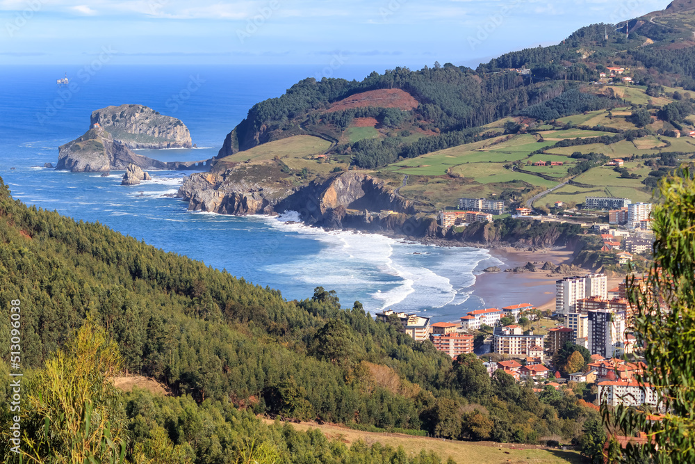 Cliffs of San Juan de Gaztelugatxe in the north of the Basque Country.