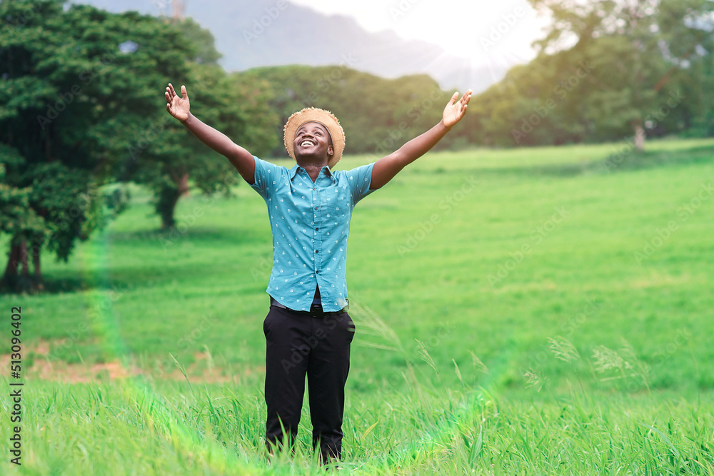 Freedom african man traveler travel in wild trip during vacation,Adventure travel concept Freedom african man traveler travel in wild trip during vacation,Adventure travel concept