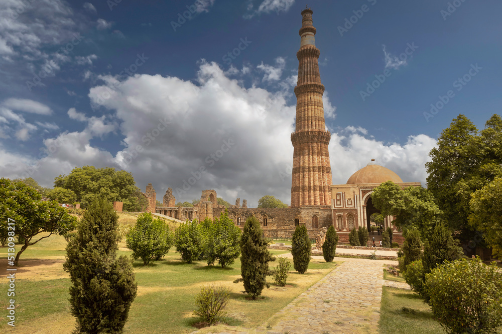 Humayun's Tomb complex with minaret and mosque, Delhi, India, Humayun's Tomb complex with minaret and mosque, Delhi, India,