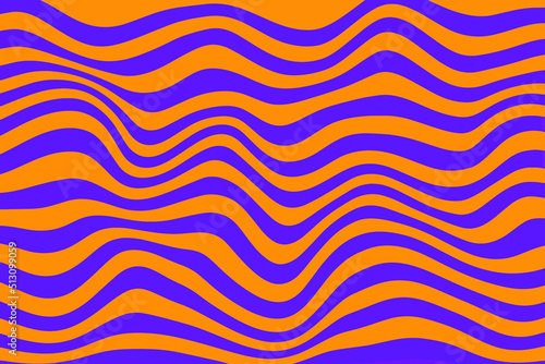 wavy retro pattern lines with orange purple as cover decoration, poster, background
