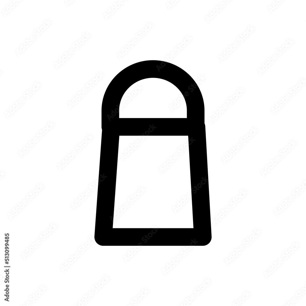 Simple salt icon, Vector outline icon on white background. Simple salt icon, Vector outline icon on white background.