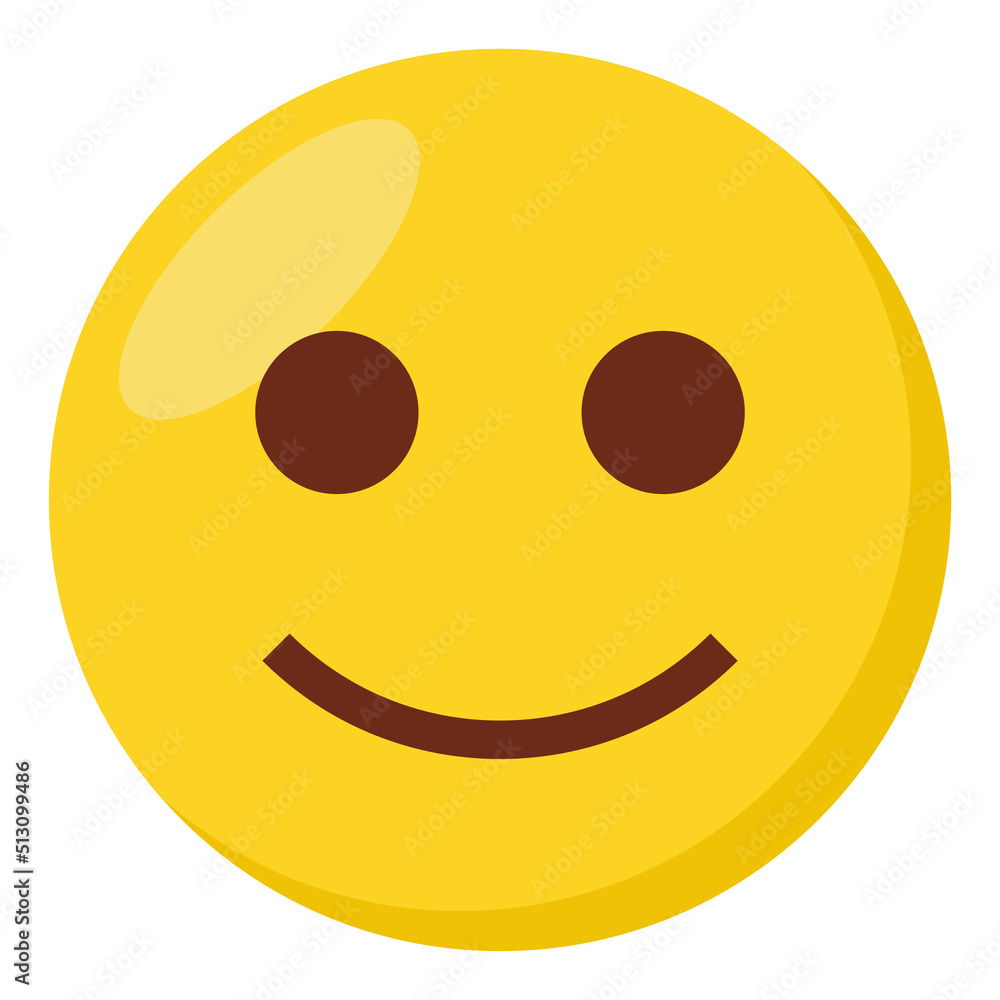 Happy face expression character emoji flat icon. Happy face expression character emoji flat icon.