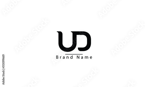 UD DU U D abstract vector logo monogram template photo