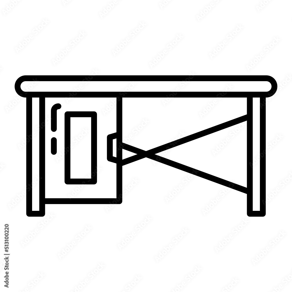 simple work desk icon on transparent background simple work desk icon on transparent background