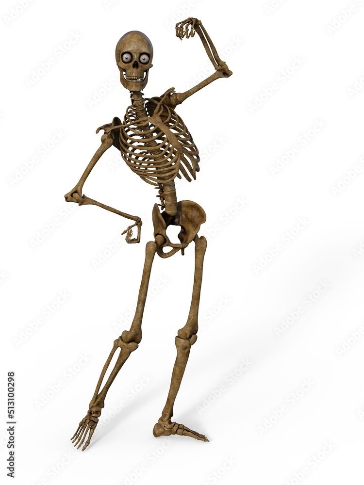 3d-illustration of an isolated fantasy skeleton 3d-illustration of an isolated fantasy skeleton