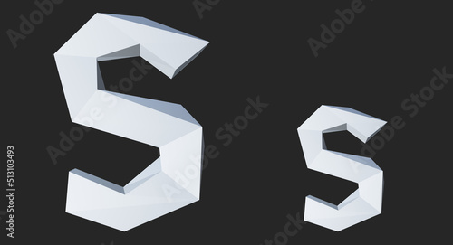 Free Download G alphabet letter 3d poly rendering. Font illustration Modern design. Premium Vector. - GFXLoad