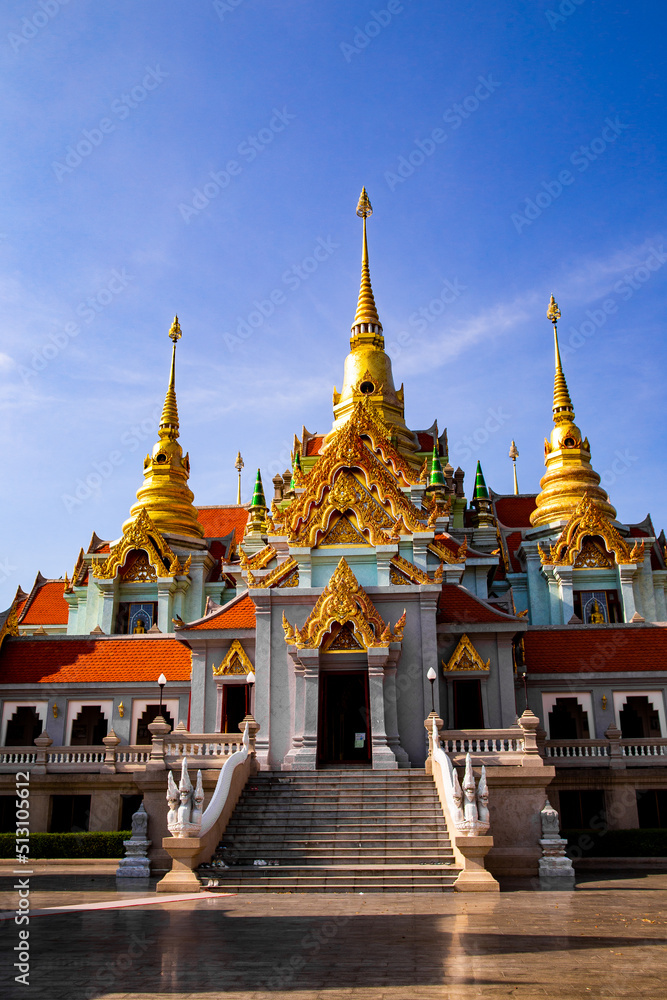 Fototapeta premium Phra Mahathat Chedi Phakdee Prakat temple in Prachuap Khiri Khan, Thailand